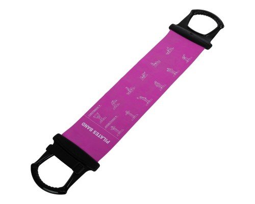 Лента-эспандер эластичная для фитнеса и йоги с ручками SP-Sport Pilates Band 8038 (латекс, PP, толщина 0,65мм)