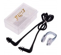 Беруши для плавания на ремешке и зажим для носа в комплекте SP-Sport PL-1084 (силикон, цвета в ассортименте)