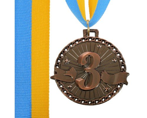 Медаль спортивная с лентой SP-Sport SUCCESS ø6,5см C-0643 (металл, ø6см, 38g, 1-золото, 2-серебро, 3-бронза)
