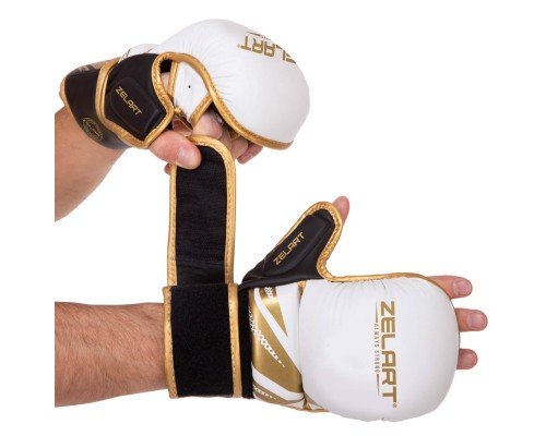 Перчатки Крабы спаринговые для MMA PU Zelart BO-3393 (р-р S-XL, цвета в ассортименте)