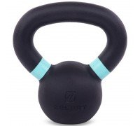 Гиря тренировочная цельная чугунная окрашенная Zelart TA-3638-4 4кг (MD2219) (чугун, краска, черный-голубой)