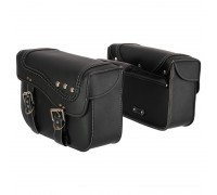 Кофры боковые для мотоцикла из экокожи Chopper 2шт SP-Sport HL616 (исскуственная кожа, р-р 35x30x15см, черный)