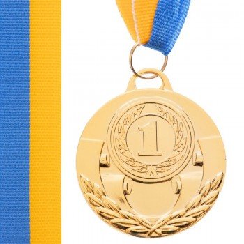 Медаль спортивная с лентой SP-Sport AIM ø5см C-4842 (металл, 25g, 1-золото, 2-серебро, 3-бронза)