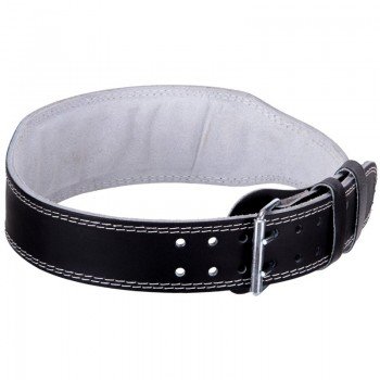 Пояс атлетический кожаный спинка 10см Zelart SB-165085 (кожа, ширина-4in (10см), размер XS-XXL, с подкладкой для спины, черный)