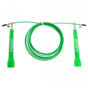 Скакалка скоростная Кроссфит с шарнирным подшипником и стальным тросом Zelart FI-5101 2,75м Зеленый
