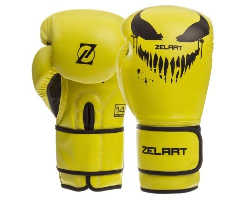 Перчатки боксерские на липучке PU Zelart BO-1370 (размер 10-14oz, цвета в ассортименте)