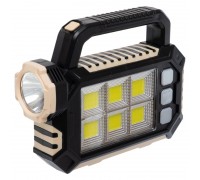 Фонарь кемпинговый светодиодный переносной X-BALOG HS-8029-B (пластик, солнечная батарея,на аккумуляторе, l-см, черный)