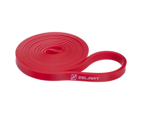 Резина петля для подтягиваний и тренировок лента силовая Zelart POWER LOOP FI-2606-1 (MD1353-1) (латекс, 2080x13x4,5мм, XS, нагр.9-16кг, красный)
