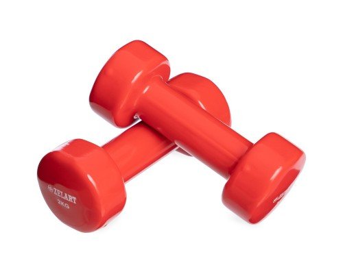 Гантели для фитнеса виниловые 2штуки Zelart Beauty TA-5225-2 (2x2кг) (2шт, цвета в ассортименте)