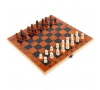 Шахматы шашки нарды 3 в 1 набор настольных игр деревянные SP-Sport G24 (фигуры-дерево, р-р доски 24см x 24см х 3,5см)