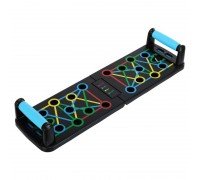 Доска для отжиманий с упорами 12в1 SP-Sport FI-0891 (ABS, р-р 60x18,5см, черный)