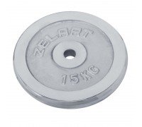 Блины диски хромированные внутренний ø31мм Zelart TA-7786-15 15кг (чугун хромированный)