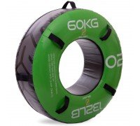 Шина тренировочная силовая мягкая для кроссфита Zelart FI-2610-60 60кг (MD6513-60) (PVC, EPE, вес-60кг, размер 102х50х32см, зеленый)