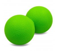 Мяч массажный двойной для МФР и самомассажа Duoball ø6см Zelart FI-8234 (TPR, размер 12,5x6см, цвета в ассортименте)