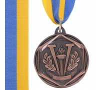 Медаль спортивная с лентой SP-Sport VICTORY ø5см C-3169 (металл, ø5см, 20g, 1-золото, 2-серебро, 3-бронза)