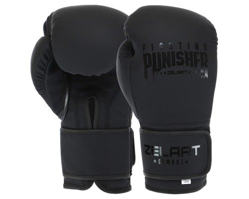 Перчатки боксерские на липучке PU Zelart PUNISHER BO-7553 (размер 10-14oz, цвета в ассортименте)