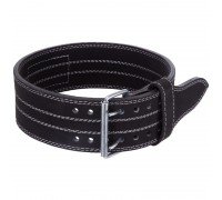 Пояс для пауэрлифтинга кожаный ширина 10см Zelart SB-165150 (кожа, ширина-4in (10см), размер XS-XXL, черный)