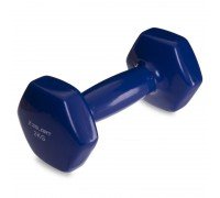 Гантель для фитнеса виниловая 1штука Zelart TA-2777-2 (1x2кг) (MD2016-2) (цена за 1шт, цвета в ассортименте)