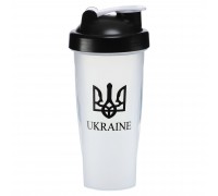 Шейкер с венчиком SP-Sport UKRAINE FI-9931 600мл Прозрачный-черный