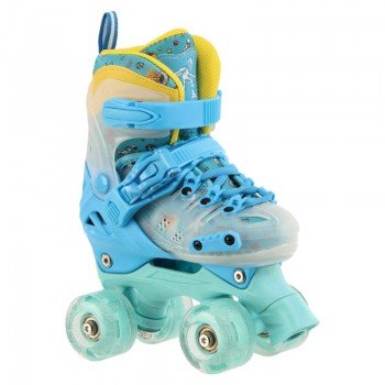 Ролики квады раздвижные SP-Sport STL-155Q (31-42) (PL, пластик, металл, колесо-PU светящ., цвета в ассортименте)