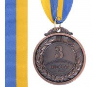Медаль спортивная с лентой SP-Sport HIT ø5см C-3170 (металл, ø5см, 20g, 1-золото, 2-серебро, 3-бронза)