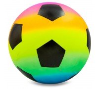 Мяч виниловый надувной детский Футбол ø23см SP-Sport FB-0387 (PVC, вес-200г, ø23см (6-10in), радужный)