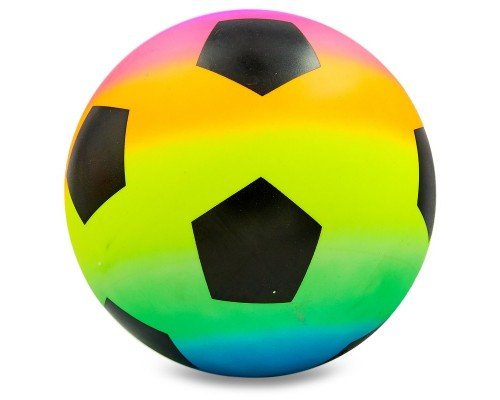 Мяч виниловый надувной детский Футбол ø23см SP-Sport FB-0387 (PVC, вес-200г, ø23см (6-10in), радужный)