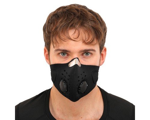 Маска полулицевая ветрозащитная для лица SP-Sport MS-0299 (неопрен, полиэстер, черный)
