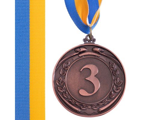 Медаль спортивная с лентой SP-Sport LIDER ø6,5см C-6862 (металл, ø6,5см, 38g, 1-золото, 2-серебро, 3-бронза)