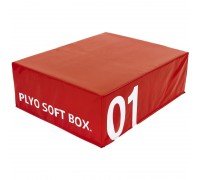 Бокс плиометрический тумба для кроссфита Плиобокс Soft plyometric box Zelart FI-5334-1 (EPE, PVC, размер 70х70х30см, красный)