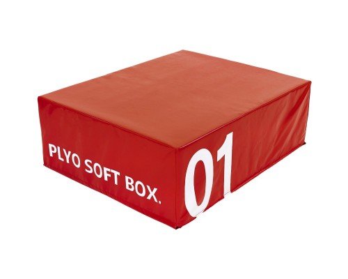 Бокс плиометрический тумба для кроссфита Плиобокс Soft plyometric box Zelart FI-5334-1 (EPE, PVC, размер 70х70х30см, красный)