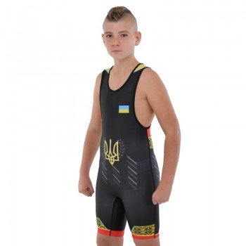 Трико для борьбы детское UKRAINE SP-Sport JY-6607 (бифлекс, рост 128-162см, цвета в ассортименте)