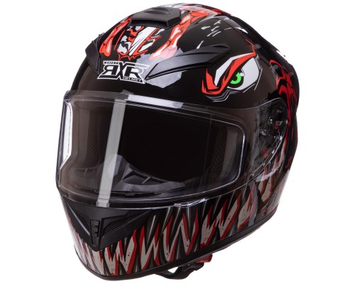 Мотошлем интеграл (full face) RXR M-3838 M-XL черный-красный