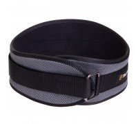 Пояс атлетический текстильный спинка 17см Zelart FI-2634-105 (MD1667-105) (полиэстер, нейлон, ширина-17см, длина-105см, серый)