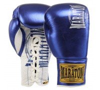 Перчатки боксерские на липучке кожаные MARATON BO-0287 (размер 8-12oz, цвета в ассортименте)