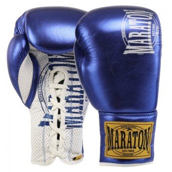 Перчатки боксерские на липучке кожаные MARATON BO-0287 (размер 8-12oz, цвета в ассортименте)