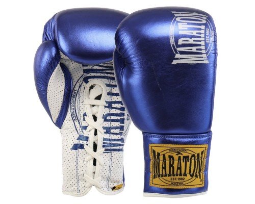 Перчатки боксерские на липучке кожаные MARATON BO-0287 (размер 8-12oz, цвета в ассортименте)