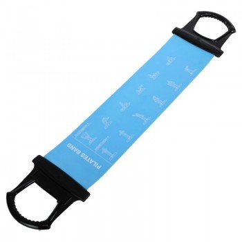 Лента-эспандер эластичная для фитнеса и йоги с ручками SP-Sport Pilates Band 8038 (латекс, PP, толщина 0,65мм)