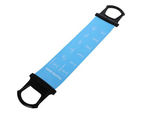 Лента-эспандер эластичная для фитнеса и йоги с ручками SP-Sport Pilates Band 8038 (латекс, PP, толщина 0,65мм)