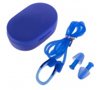 Беруши для плавания на ремешке и зажим для носа в комплекте SP-Sport PL-7542 (силикон, цвета в ассортименте)