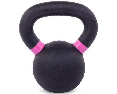 Гиря тренировочная цельная чугунная окрашенная Zelart TA-3638-8 8кг (MD2219) (чугун, краска, черный-розовый)