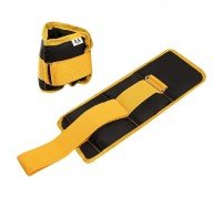 Утяжелители-манжеты для рук и ног Zelart UR ZA-2072-0_5 (2 x 0,25кг) (верх-полиэстер,наполнитель-песок, желтый)