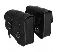 Кофры боковые для мотоцикла из экокожи Chopper 2шт SP-Sport HL617 (исскуственная кожа, р-р 28x24x11см, черный)