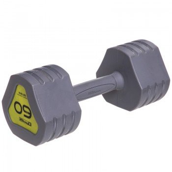 Гантель цельная с полиуретановым покрытием 1штука Zelart TA-2678-9 (1x9кг) (1шт, TPU, серый)