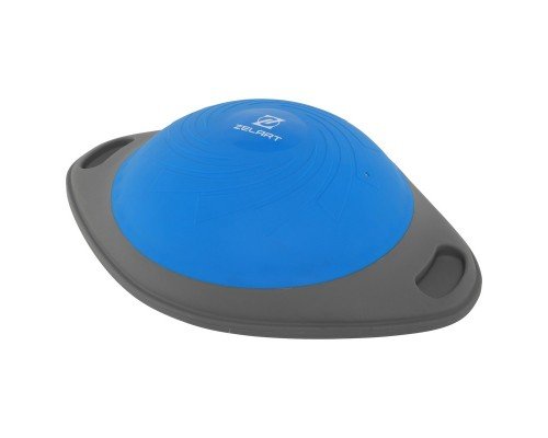 Балансировочная платформа полусфера BOSU FI-9996 Zelart (пластик, PVC, h-18см, d-60см, серый-синий)