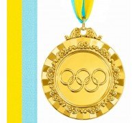 Медаль спортивная с лентой цветная тематическая SP-Sport Олимпиада ø6,5см C-6859 (металл, ø6,5см, 45g, 1-золото, 2-серебро, 3-бронза)