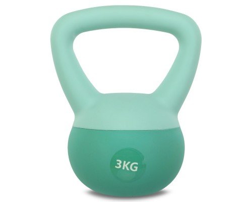 Гиря мягкая SP-Sport SOFT KETTLEBELL FI-0122-3 3кг (верх-PVC+TPR, наполнитель-песок, цвета в ассортименте)