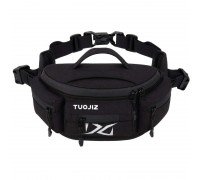 Сумка на пояс через плечо бананка TUOJIZ MS-5635 (нейлон, р-р 25х12х10см, черный)