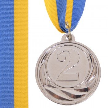 Медаль спортивная с лентой SP-Sport FAME ø5см C-3173 (металл, ø5см, 20g золото, серебро, бронза)