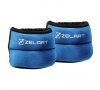 Утяжелители-браслеты для рук Zelart FI-6221-2 (2 x 1кг) (верх-лайкра, наполнитель-металлические шарики, цвета в ассортименте)